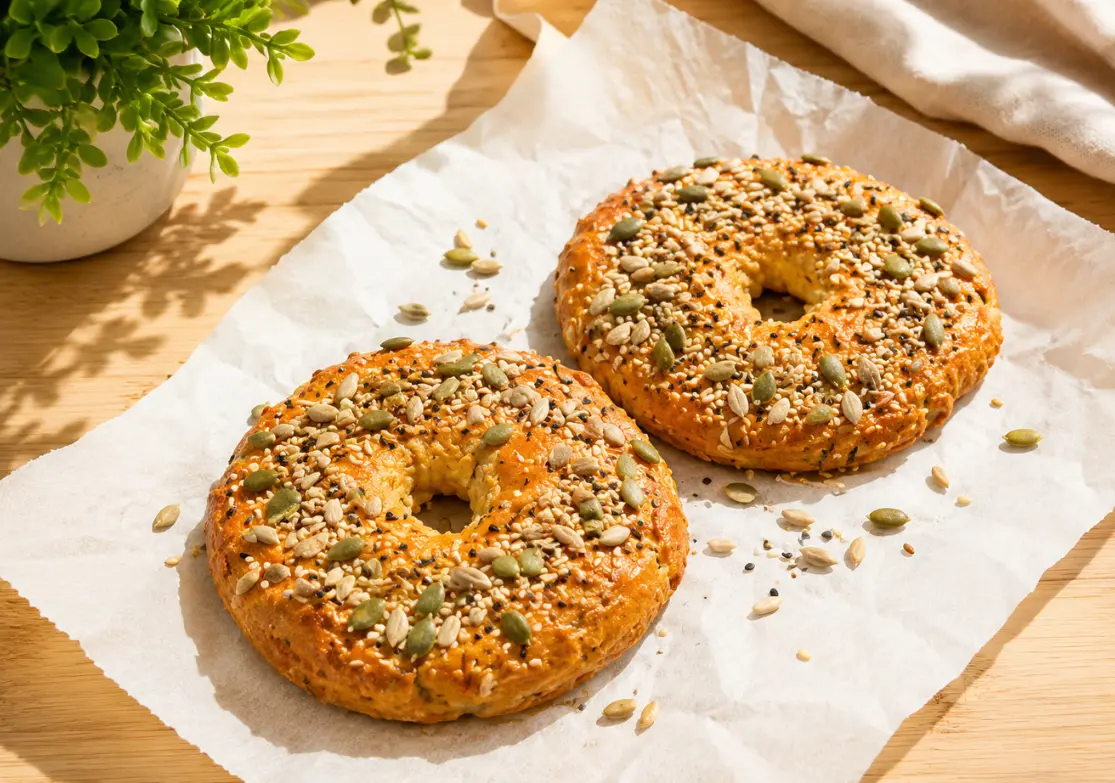 high protein bagel